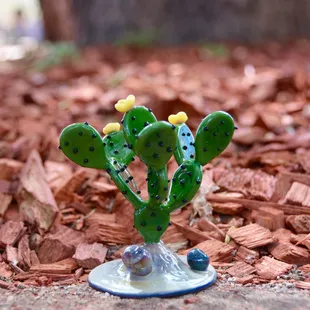 Cactus sculpture by Gilamonster Glass, the owner of  The Glasserie