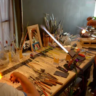 Work Station in the studio