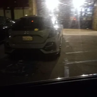 Very disrespectful to prk illegally making it unavailable for handicap people with a permit &amp; the security guard condone it