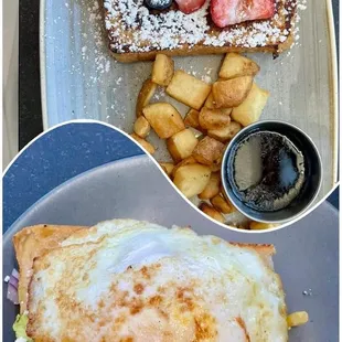 French toast and avocado toast