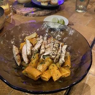 Spicy vodka pasta add chicken