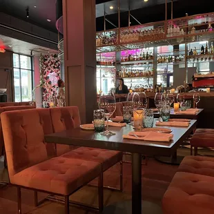 the dining area of a restaurant