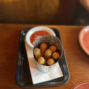 Mozzarella sticks from happy hour