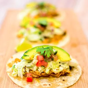 Street Taco Chicken Tinga, Pico de Gallo, Cabbage, Jalepeno Sour Cream, Avocado