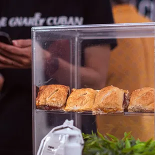 a display of pastries