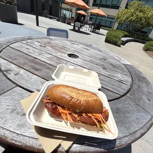 Fried chicken bahn mi