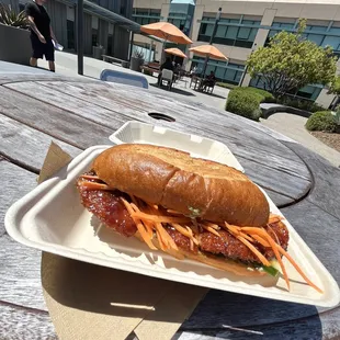 Fried chicken bahn mi!