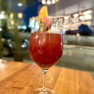 Strawberry and peach Sangria