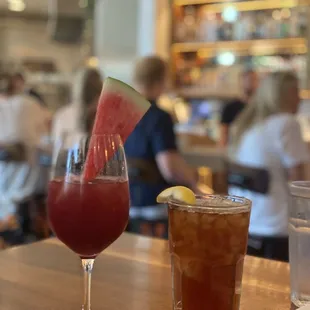 Watermelon sangria &amp; iced tea