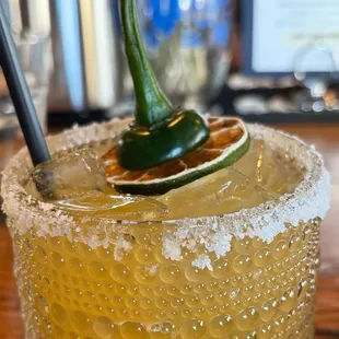 Delicious! Spicy passionfruit margarita