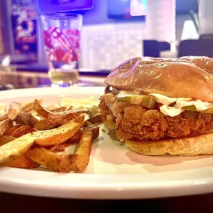 Fries  Chicken sandwich