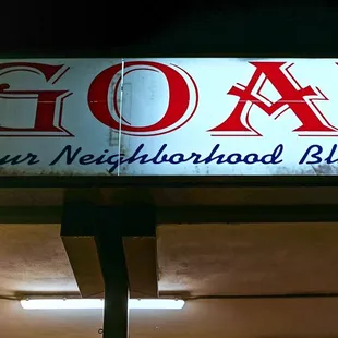 a sign for a restaurant