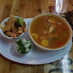 Awesome chicken Tortilla soup special!