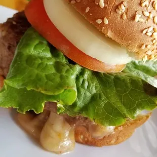 Cheese oozing out of the middle