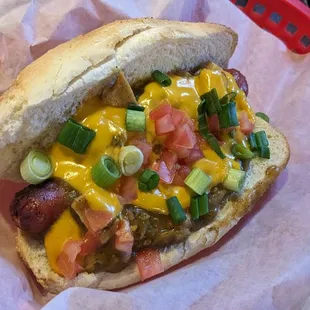 Green Chili Hot Dog