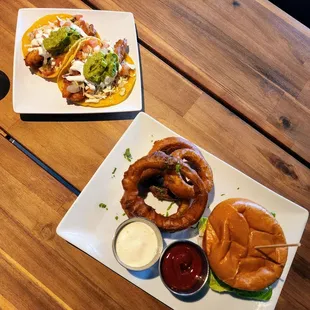 Cheeseburger &amp; Fish Tacos