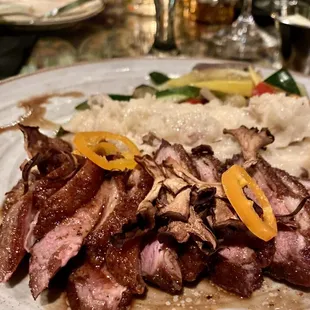 Roasted duck breast.