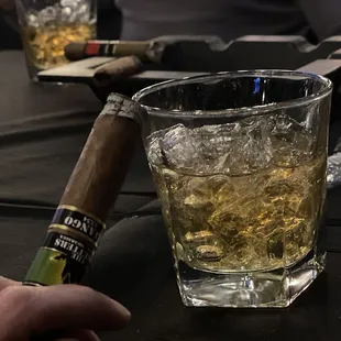 Whiskey and cigar
