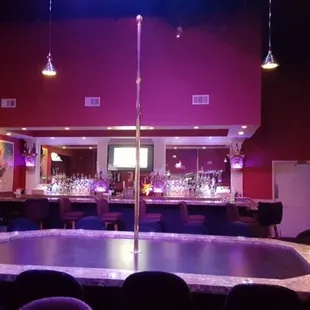 a large hot tub in the middle of the room