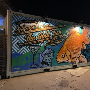 a mural on the side of a building