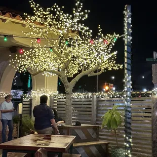 Outdoor bar area