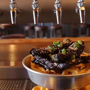 Balsamic Glazed Ribs with Fries