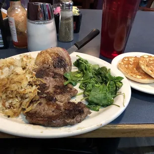 Steak &amp; spinach