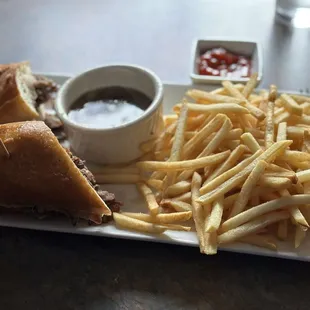 French dip and fries! So good. Very tender and tasty.
