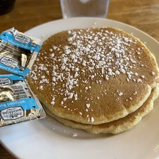 Little pancakes that came with my chicken fried steak breakfast - they were the perfect size!