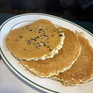 Chocolate chip pancakes.