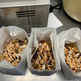 Several shawarma fries we ordered lmao