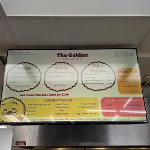 Menu as of 12/13/2023.