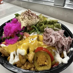 Shawarma Bowl, unlimited toppings $8.99