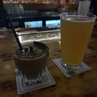 Frozen espresso martini and jellyfish