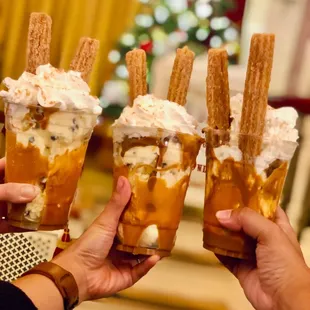 3 Cookie Butter Churro Sundaes