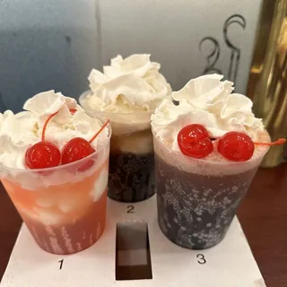 Three Ice Cream Floats Sampler