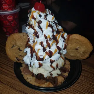House-made Chocolate-Chunk Cookie Sundae