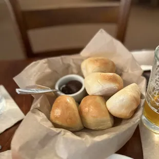 Rolls and apple butter
