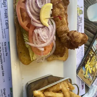 Giant Beer Battered Fish Sandwich