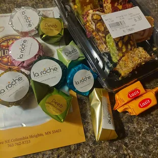 Chocolates by the pound (just under 1/2), Turkish Delights, and 2 free items