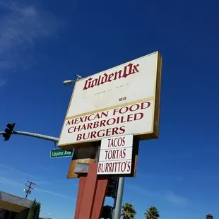 a sign for a mexican food restaurant