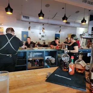 Great service at the bar.
