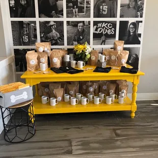 Pawzability dog treats, merchandise and coffee beans (dark, light and decaf)