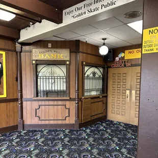 The entrance...the place has kind of a "gold rush" theme.