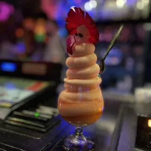 Pineapple Soft Serve and Trader Vic Hazelnut rum