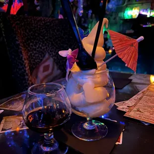 Spiked Dole Whip (with Dark Rum on side)