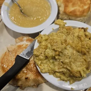 Grilled chicken,  broccoli casserole(meh), applesauce