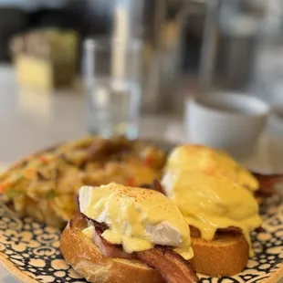 When charging the Tesla grab yourself eggs Benedict with bacon
