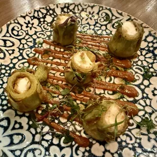 Goat Cheese Stuffed Artichoke Flowers