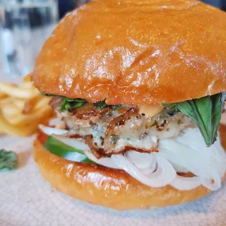 Shrimp Pho Burger